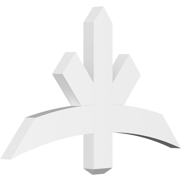 Ekena Millwork Alberta Architectural Grade PVC Gable Bracket, 36"W x 21"H x 2"D x 4"F, 14/12 Pitch GBP036X21X0204ALB00 - main